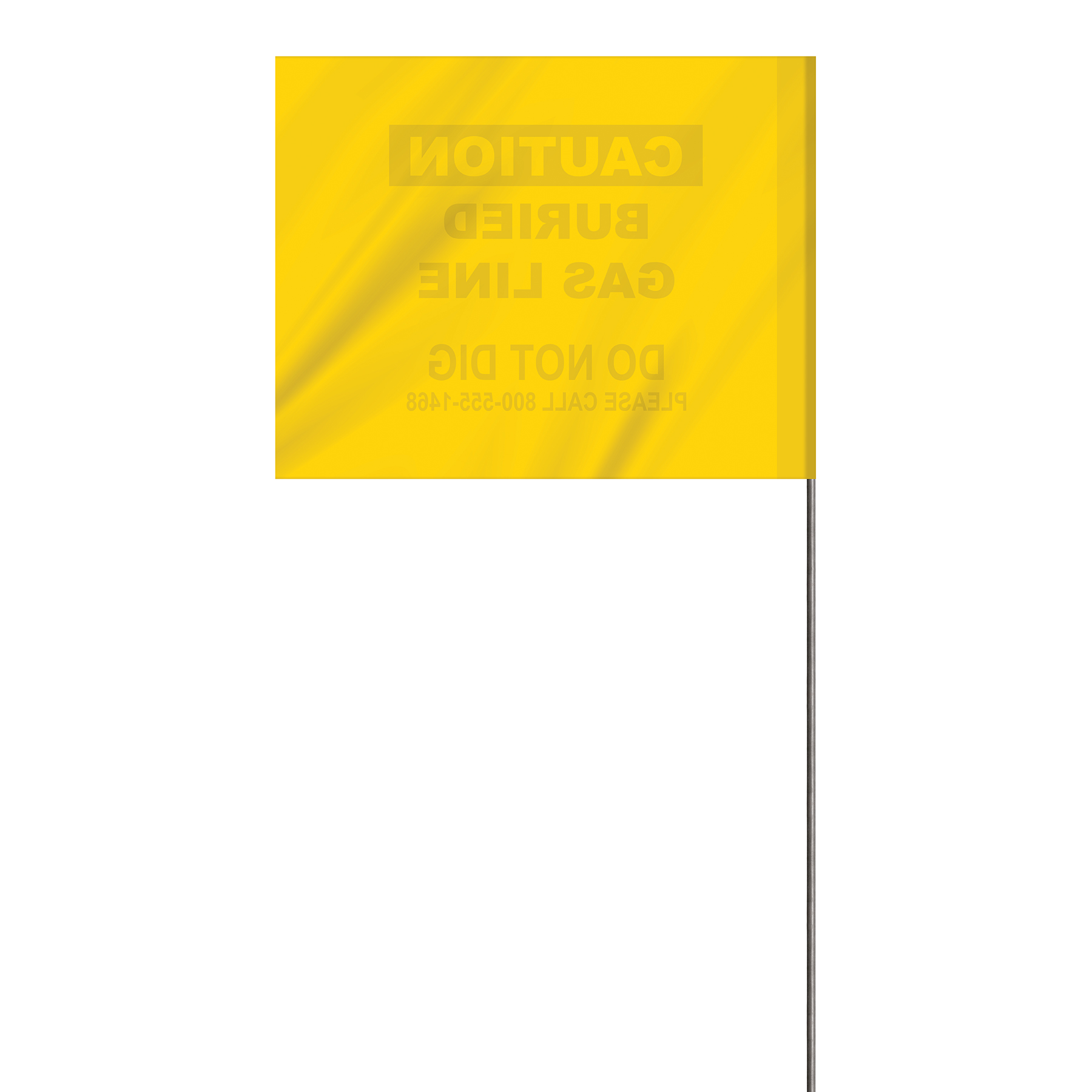 1-Color 4" x 5" Custom Vinyl Marking Flag with 18" Wire 25
