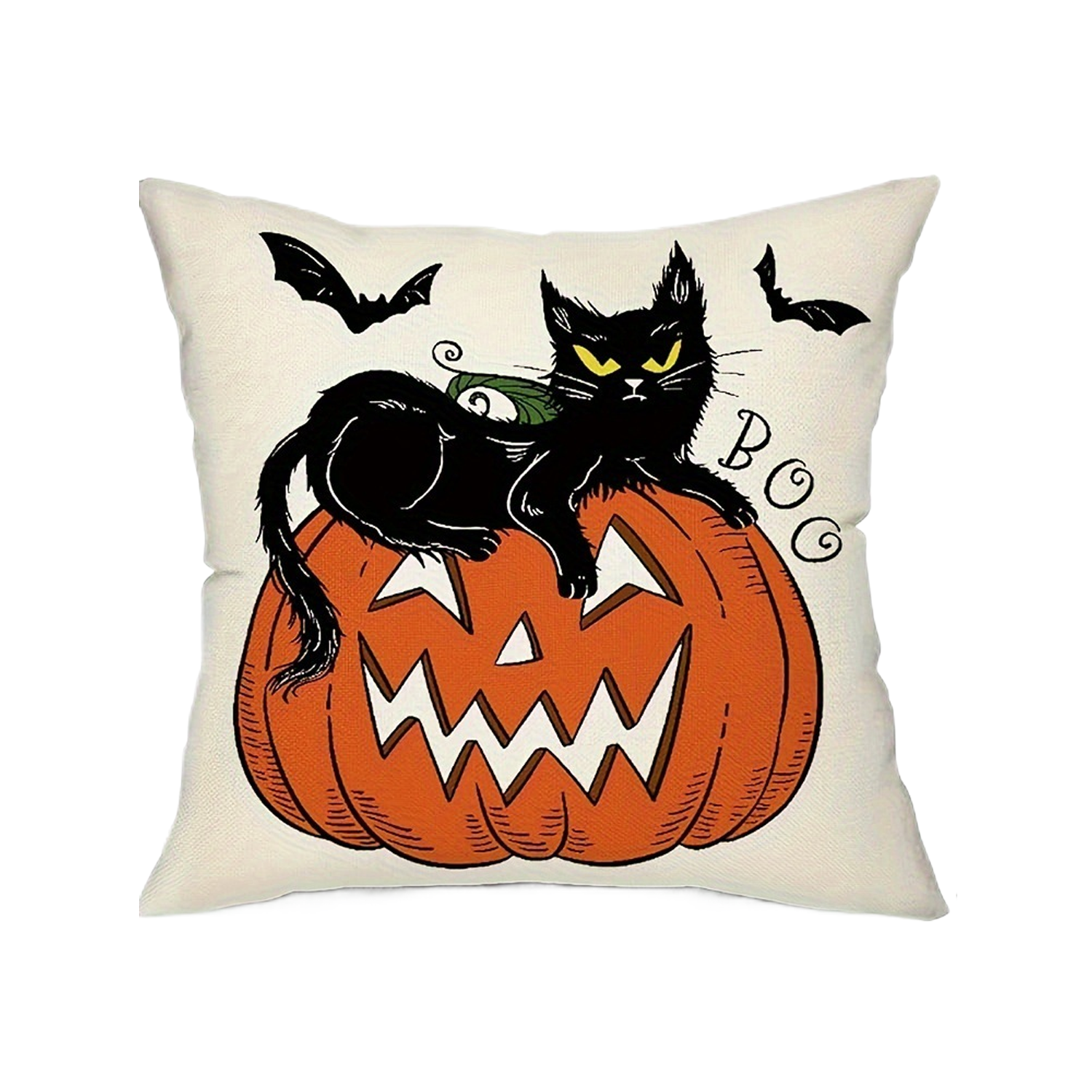 Linen Halloween reversible throw pillows 6