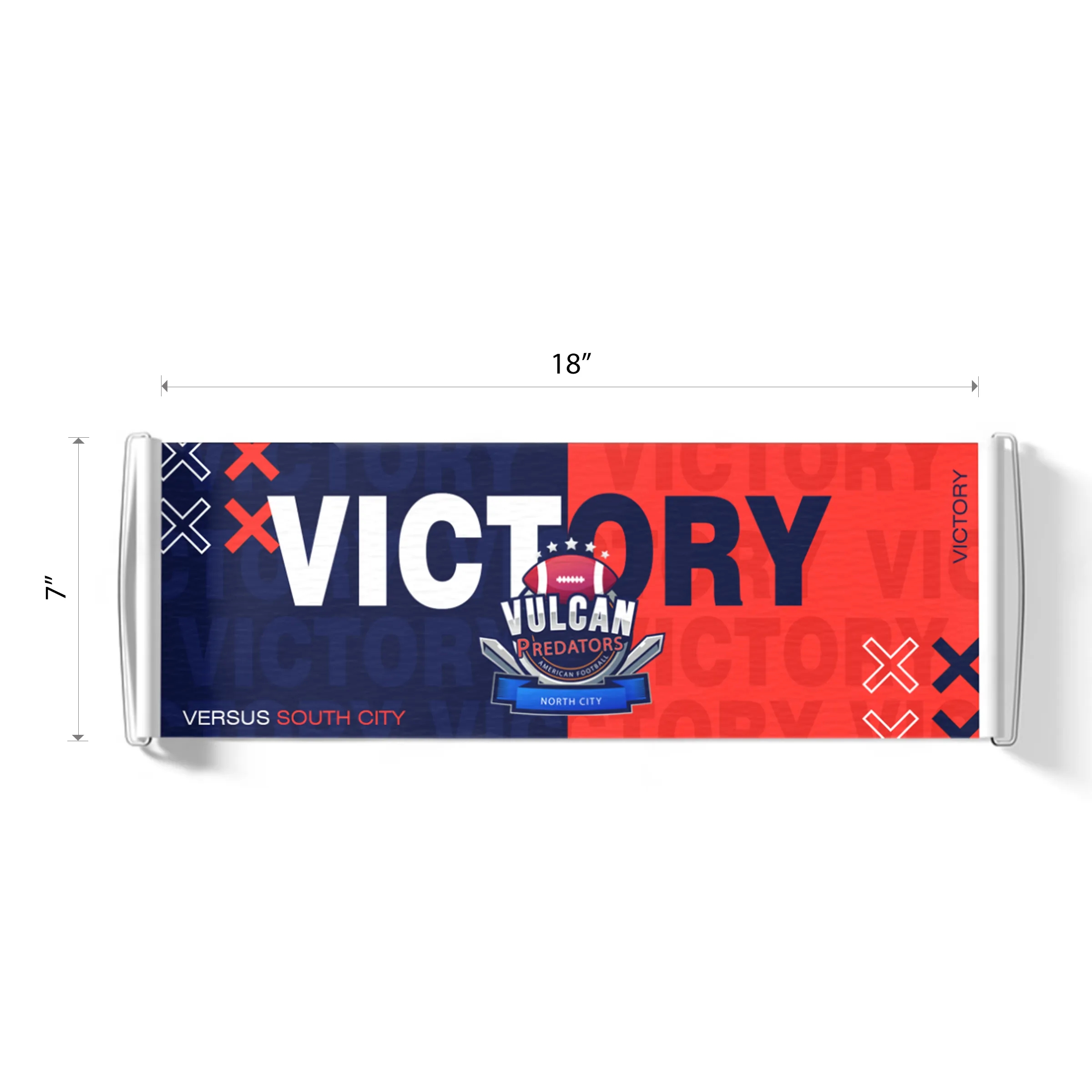 7" x 18" Custom Scroll Banner - Single Sided 4