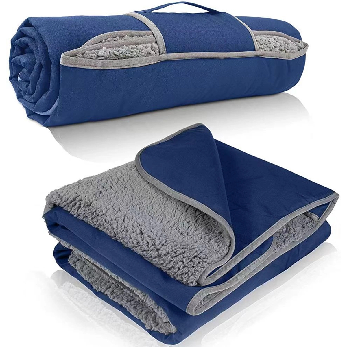 Custom Foldable Waterproof Outdoor Sherpa Blanket 6