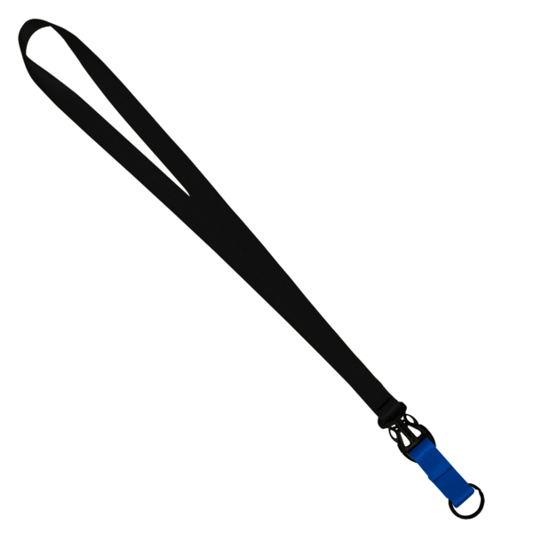 3/4" Multi color (Top and bottom) Nylon Lanyard with Plastic Slide Buckle R 285