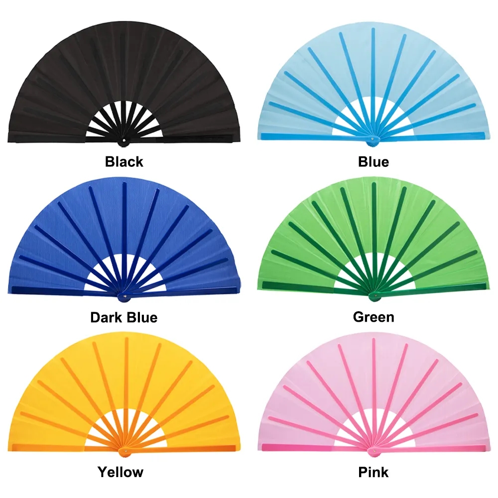 Large Folding Hand Rave Fan Clack Handheld for Line Dancing 11