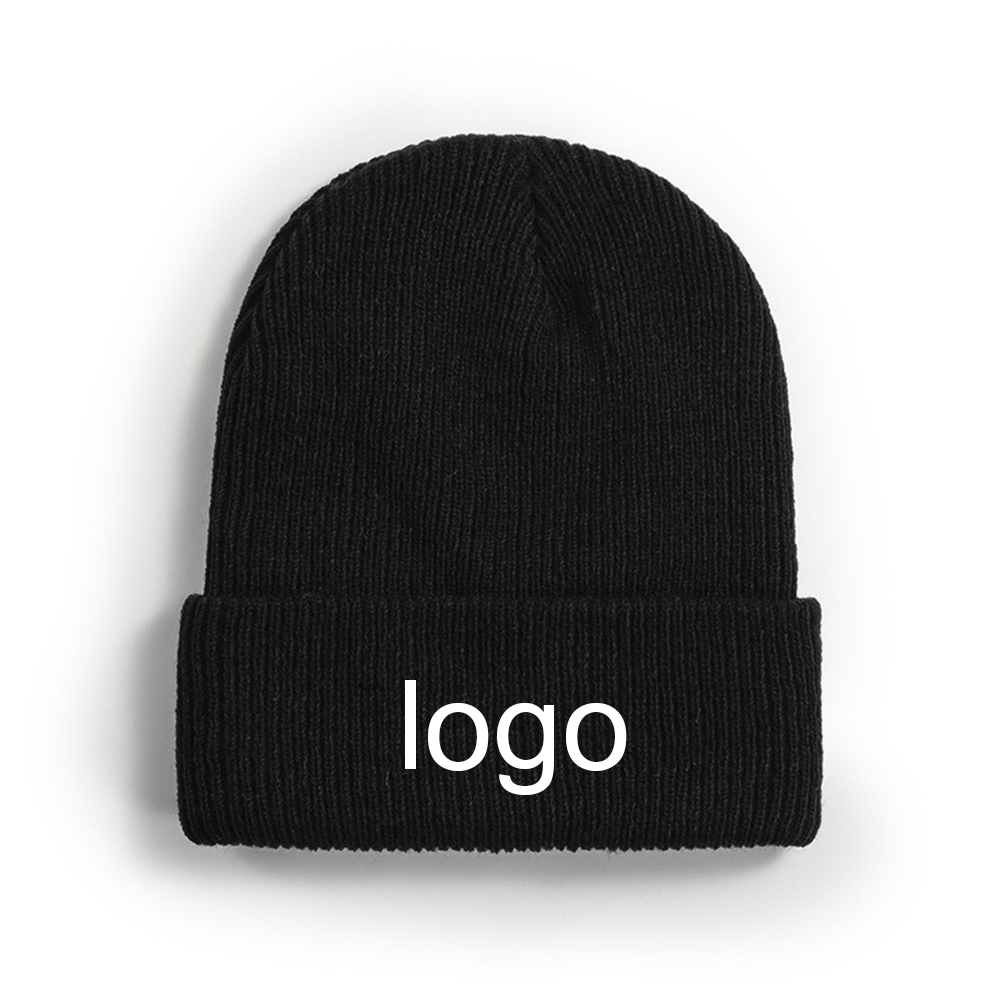 Embroidery Beanie Knit Hat 2