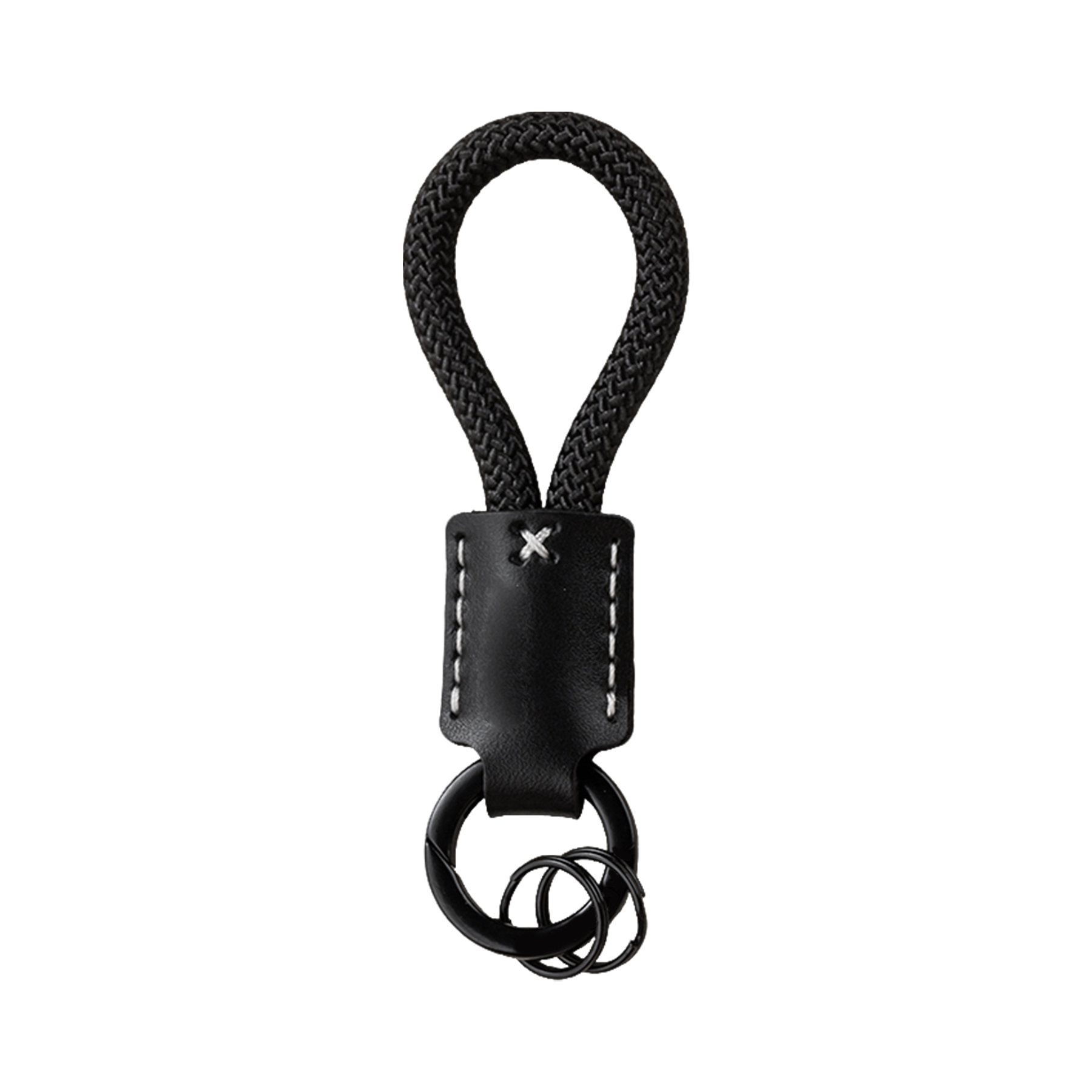 Handmade Leather Keychain With Double Rings 5