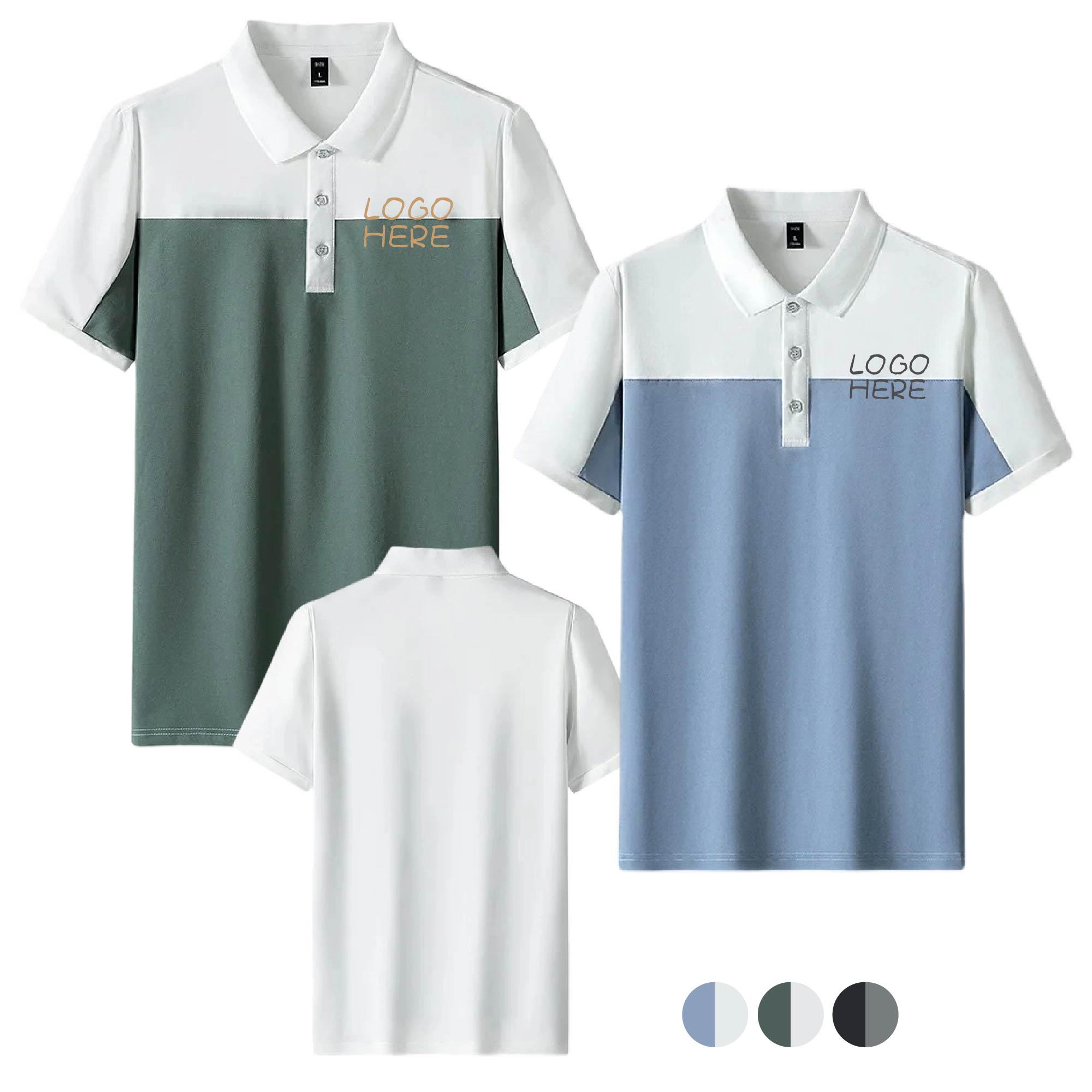 Slim Fit T-Shirt Casual Collared Shirt 1