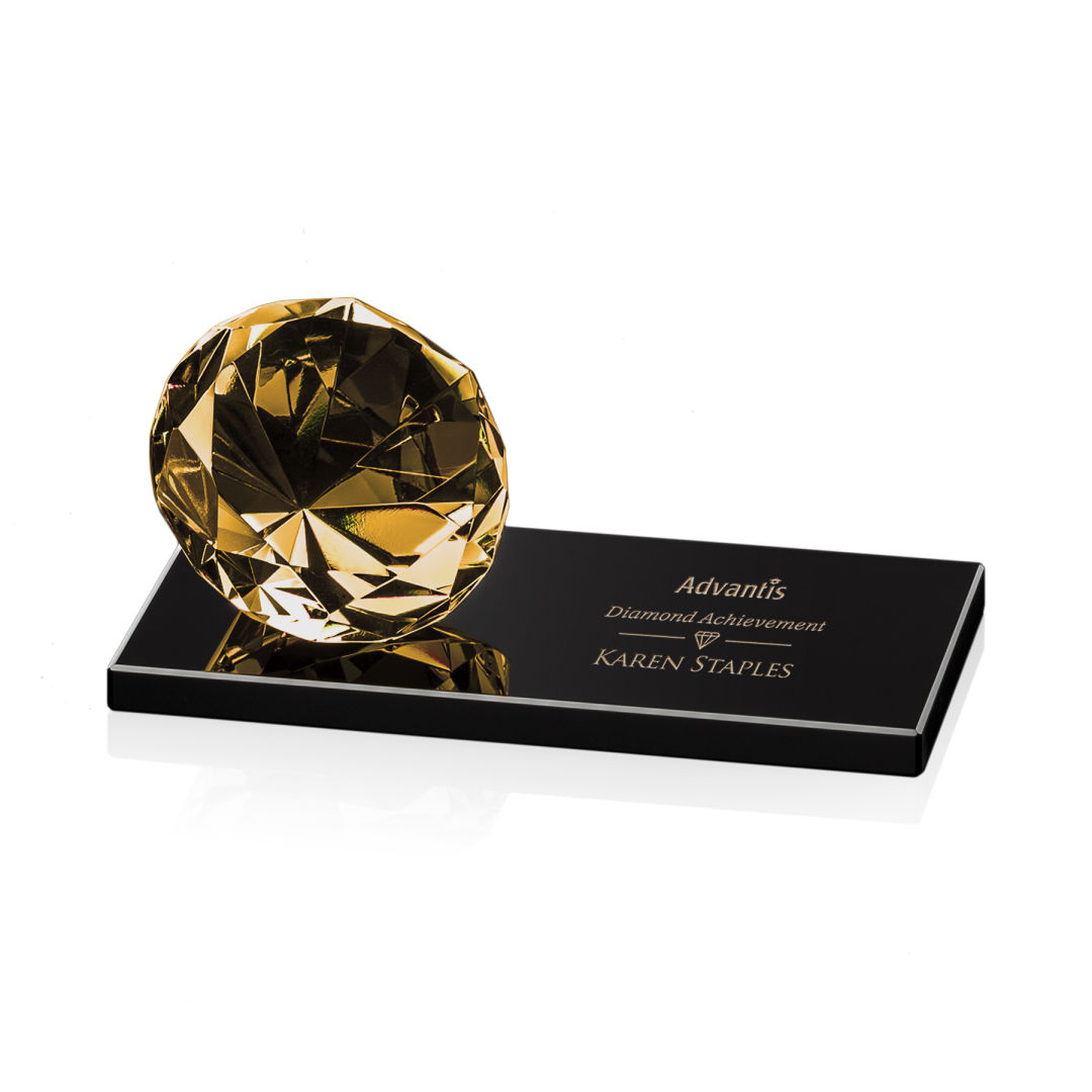 Gemstone Award on Black - Amber 2