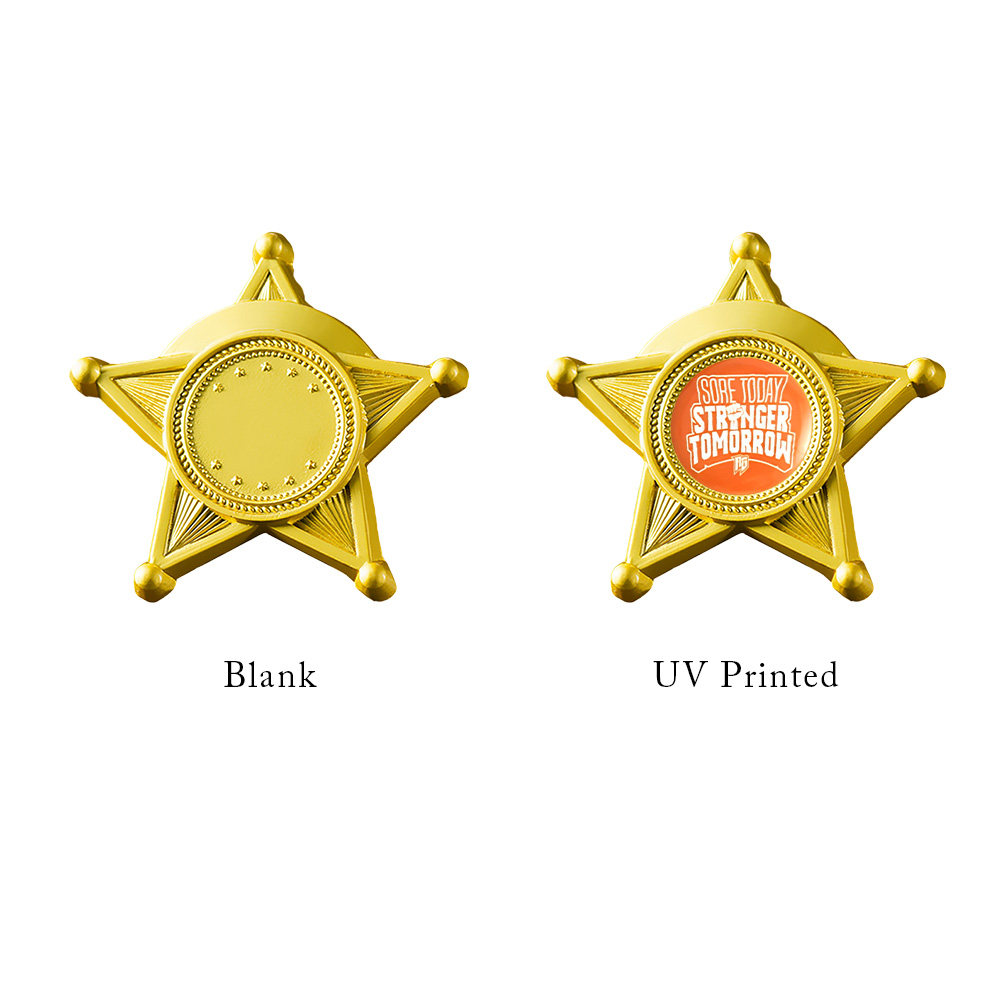 Personalized Full Color Round Star Name Badges 8