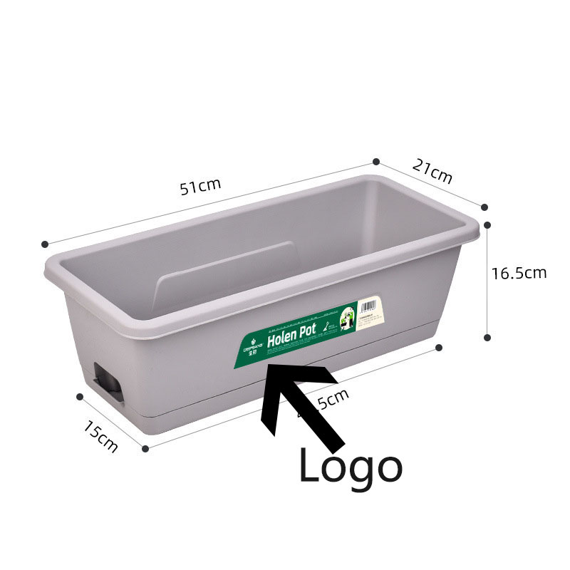 Plastic Rectangular Vegetable Plant Bowl 2
