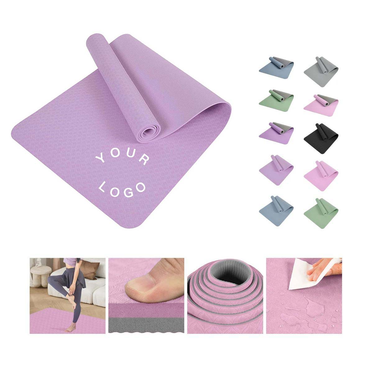 Exercise Mat TPE Comfortable and Lightweight 18
