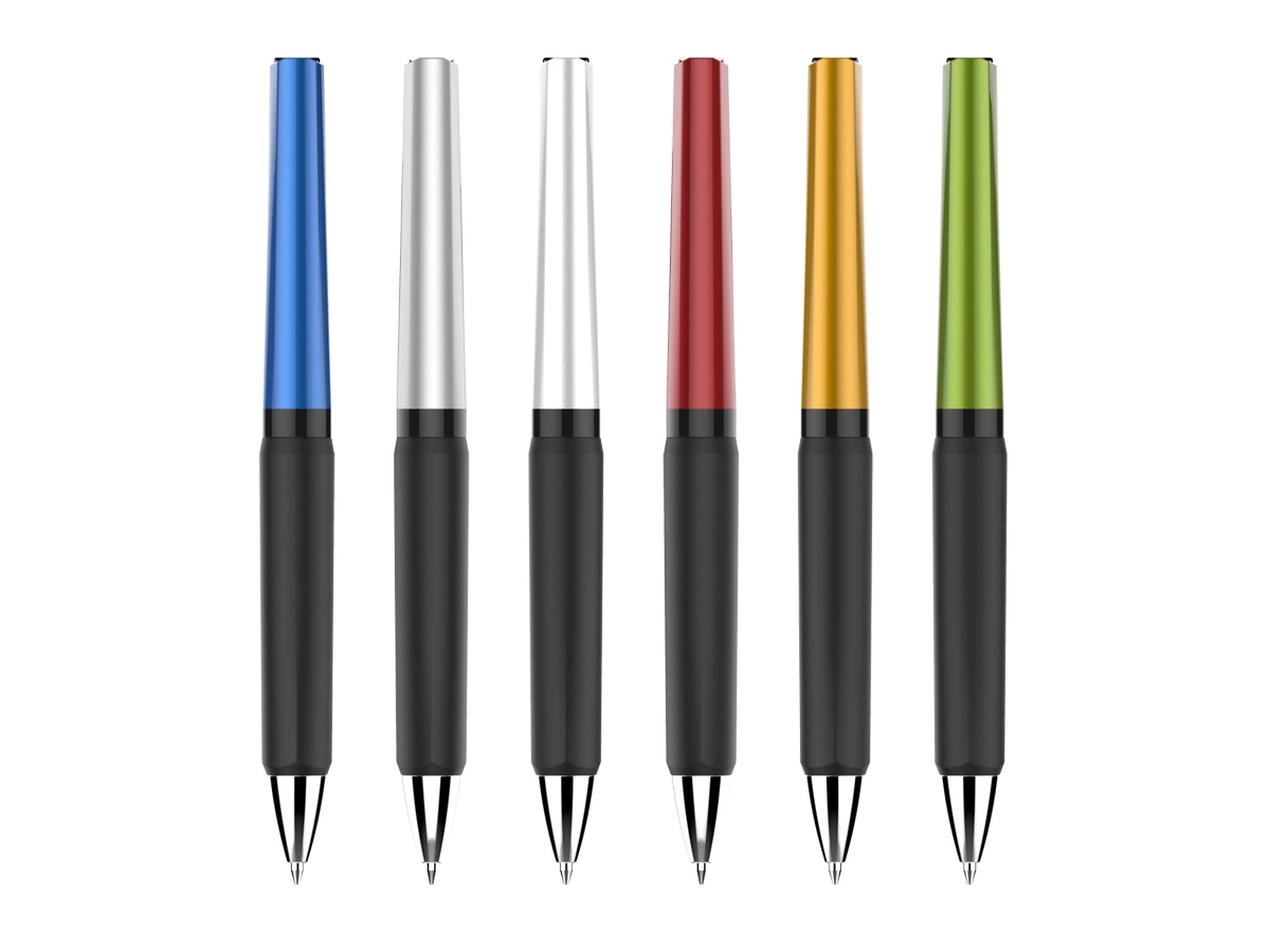 Twist Action Plastic Ballpoint Pens with metal clip 1