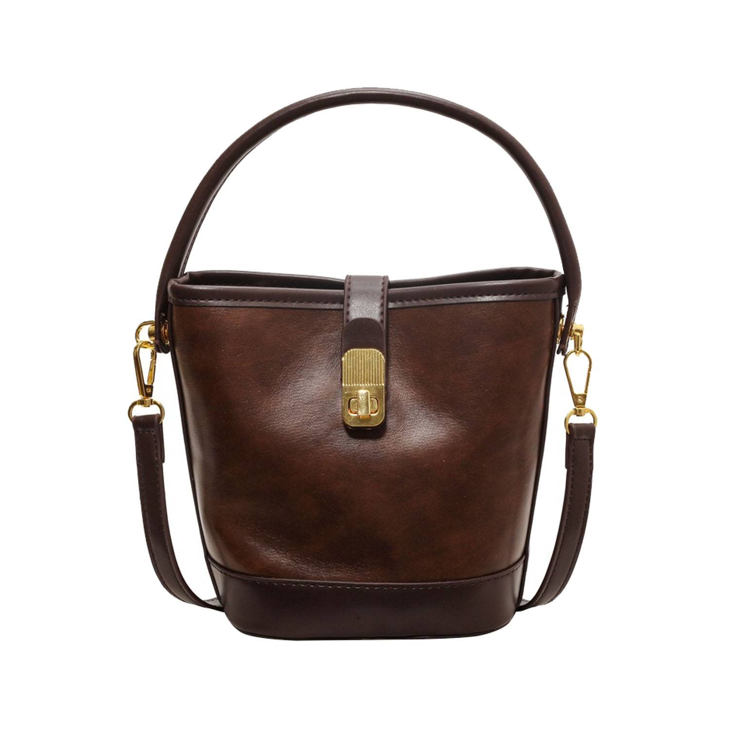 PU Tote Bag w/ Adjustable Strap and Lock Closure 6