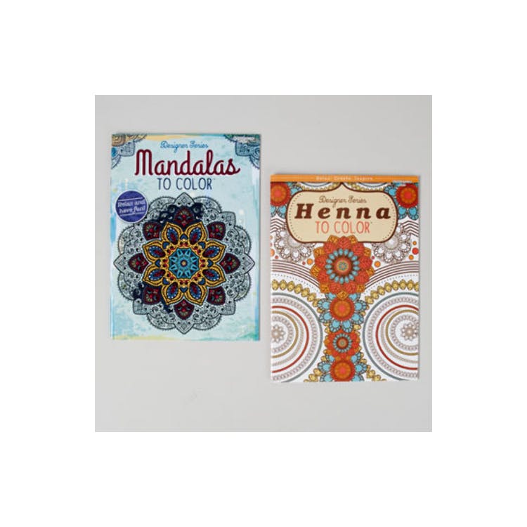 Henna & Mandala Adult Coloring Books - 2 Volumes 2