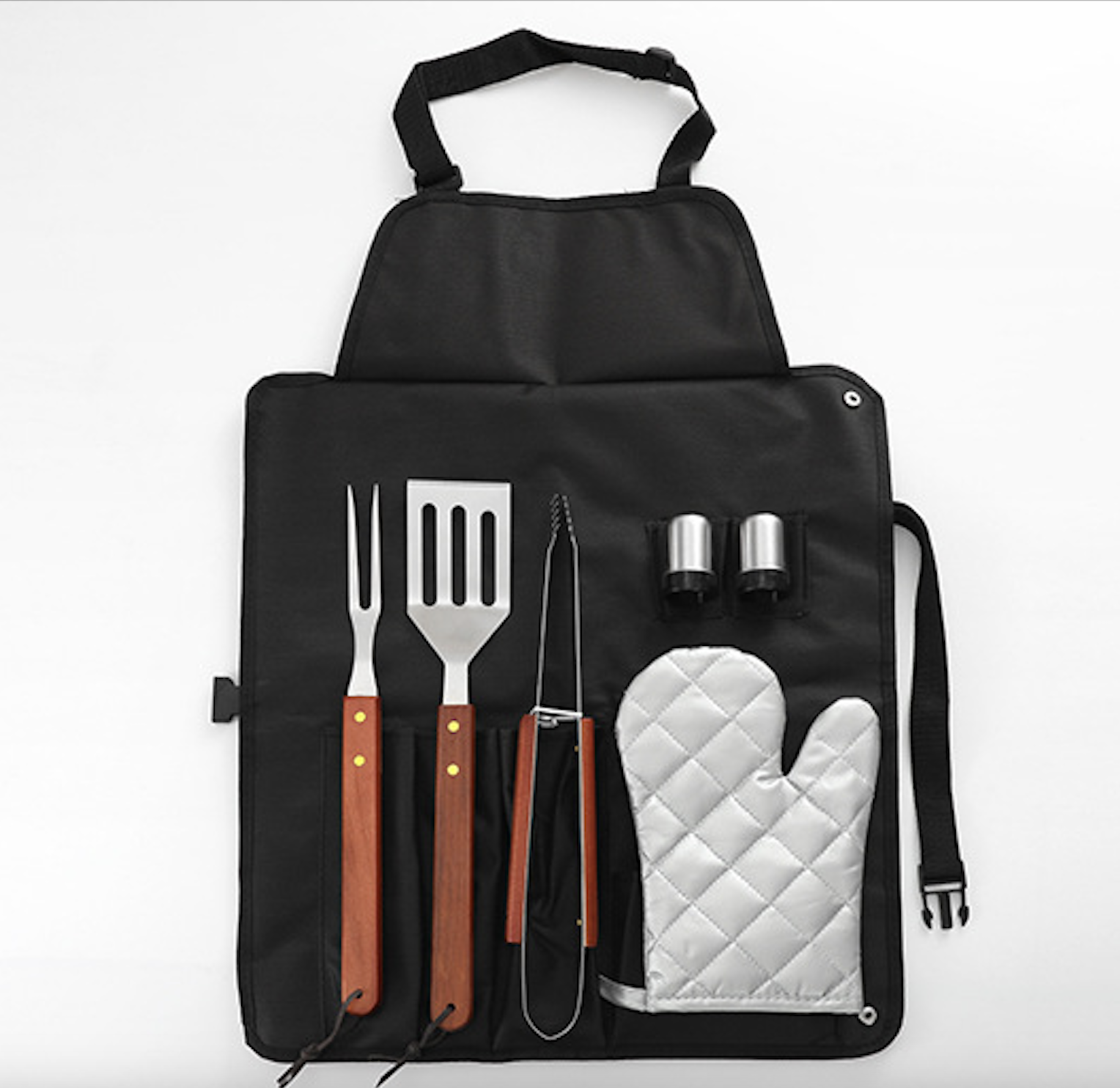7-piece Outdoor BBQ Apron and Utensil Set 2