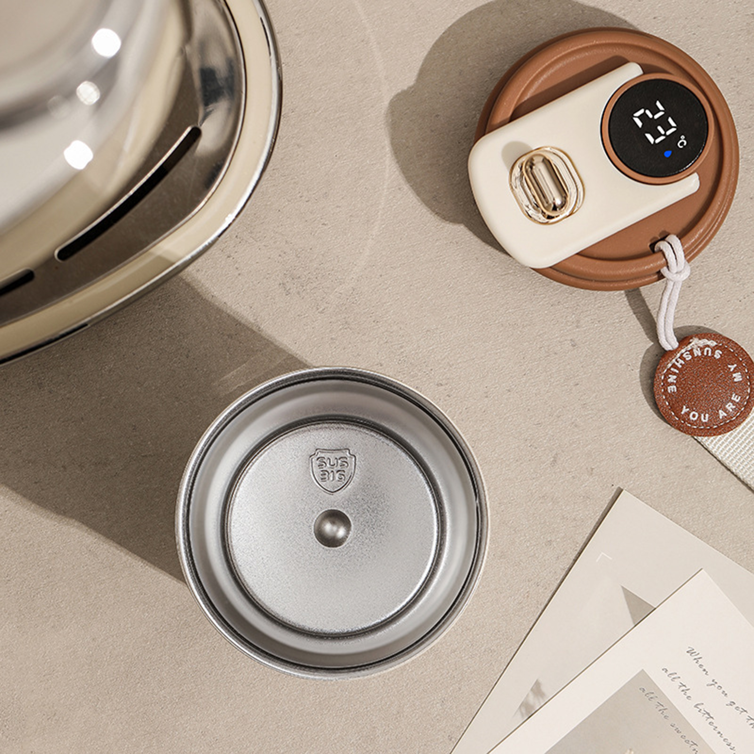 Smart Temperature Display Stainless Steel Coffee Mug 3