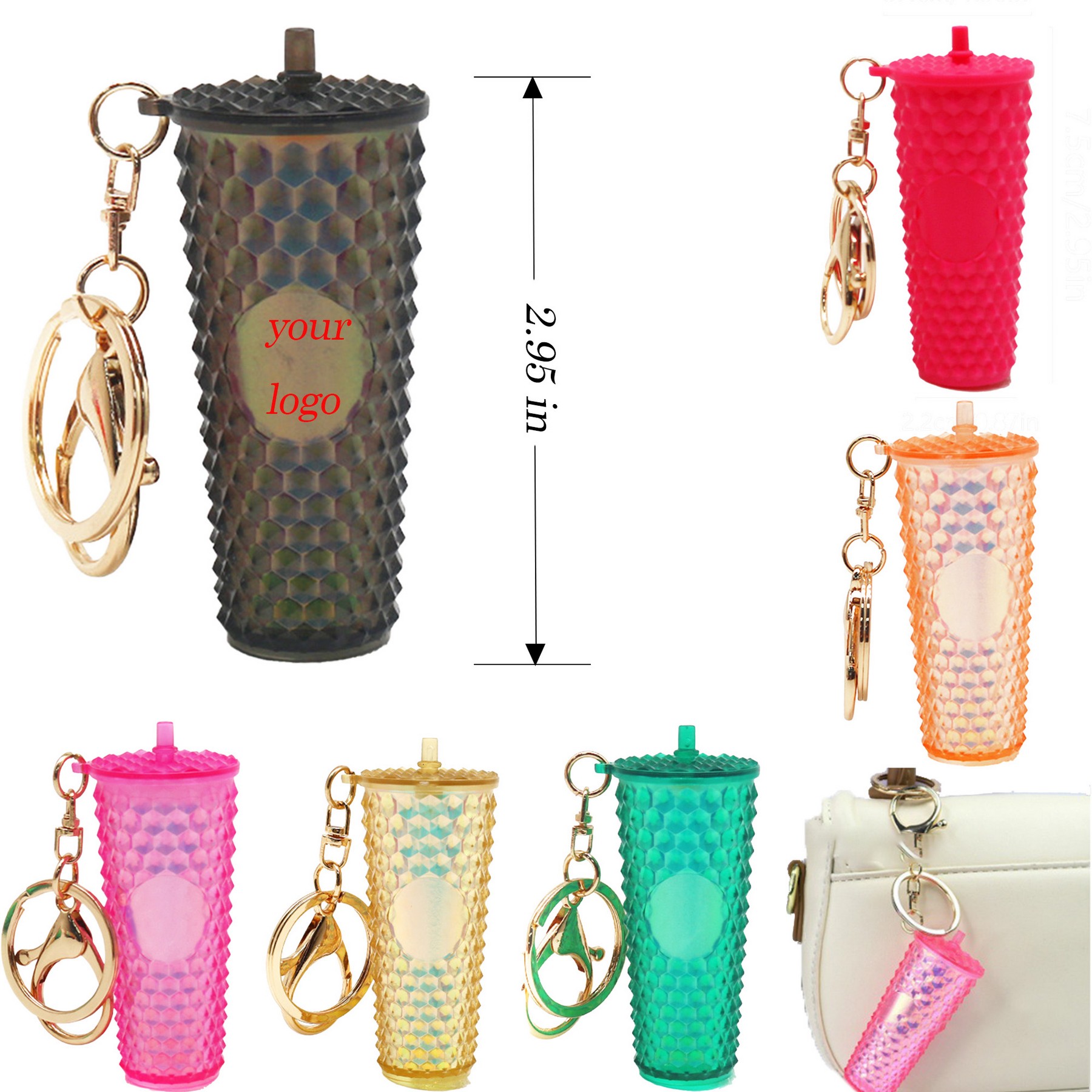 Mini Shinning Cup Shape Keychain