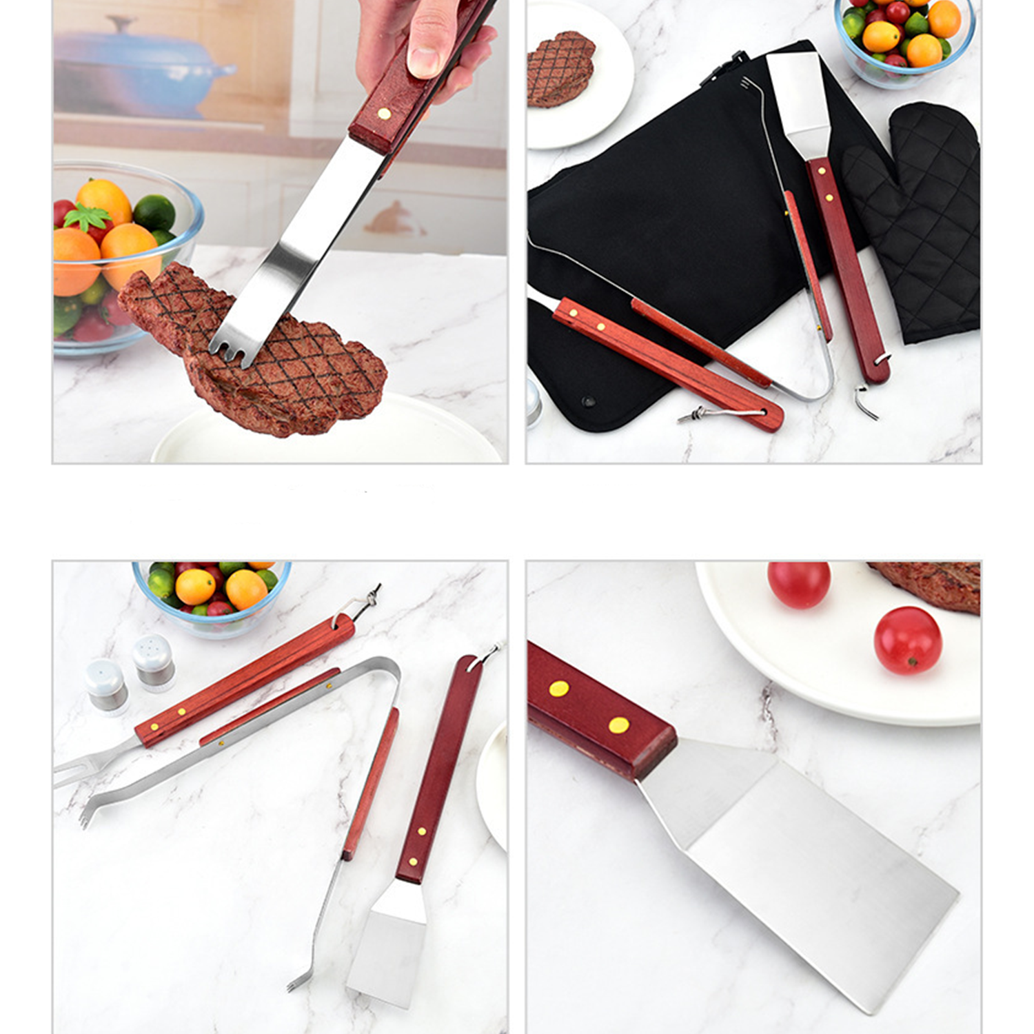 6 Pcs Bbq Grill Tools Set 8