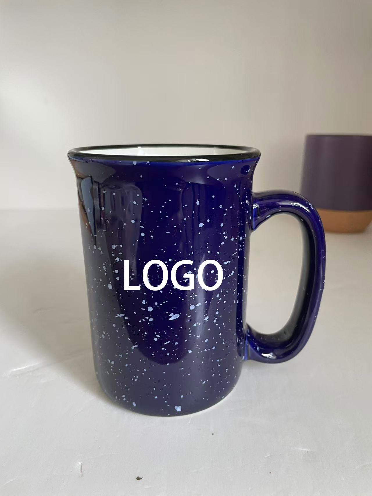 Cosmic Blue Speckled Ceramic Mug 2