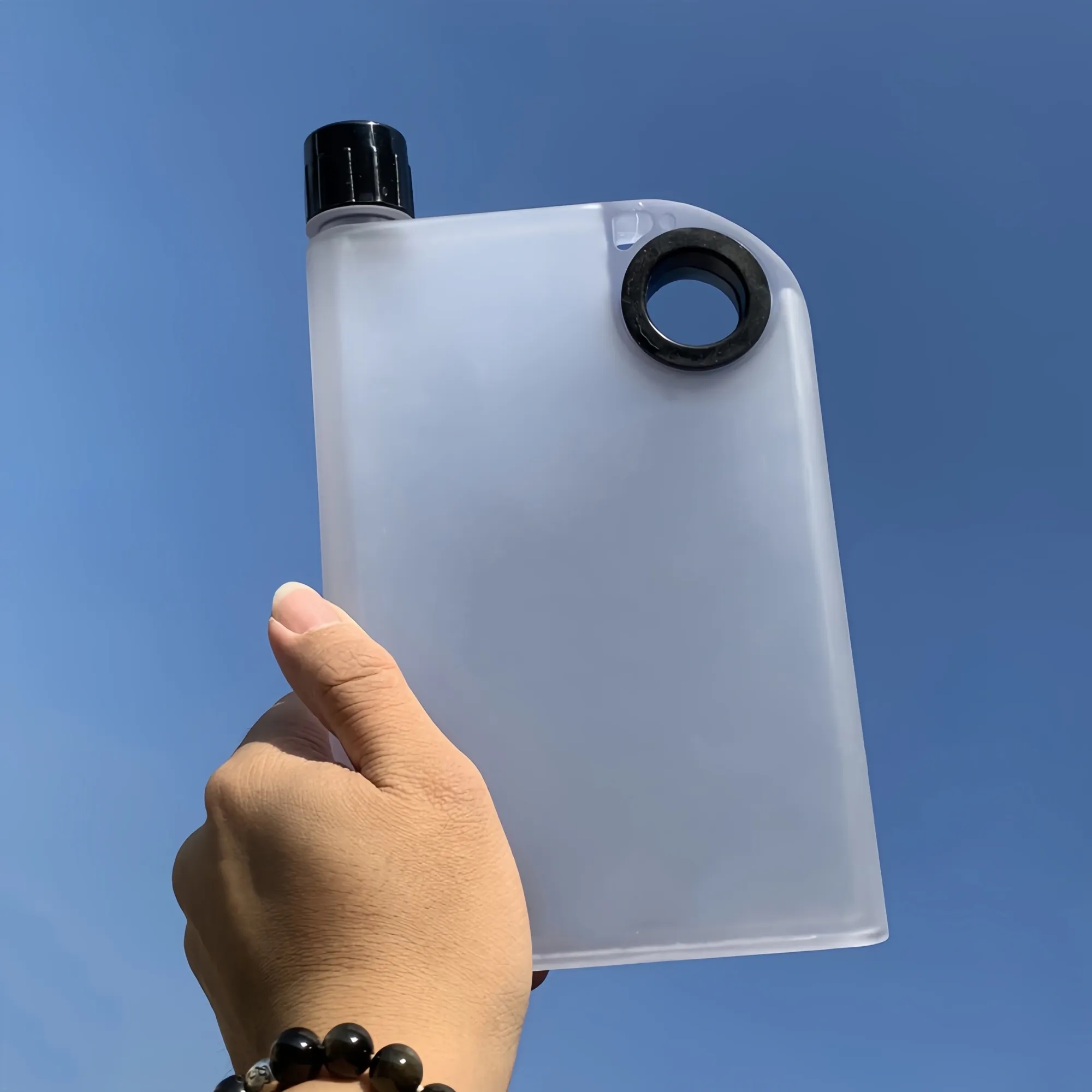 Slim Flat Transparent Water Bottle 21