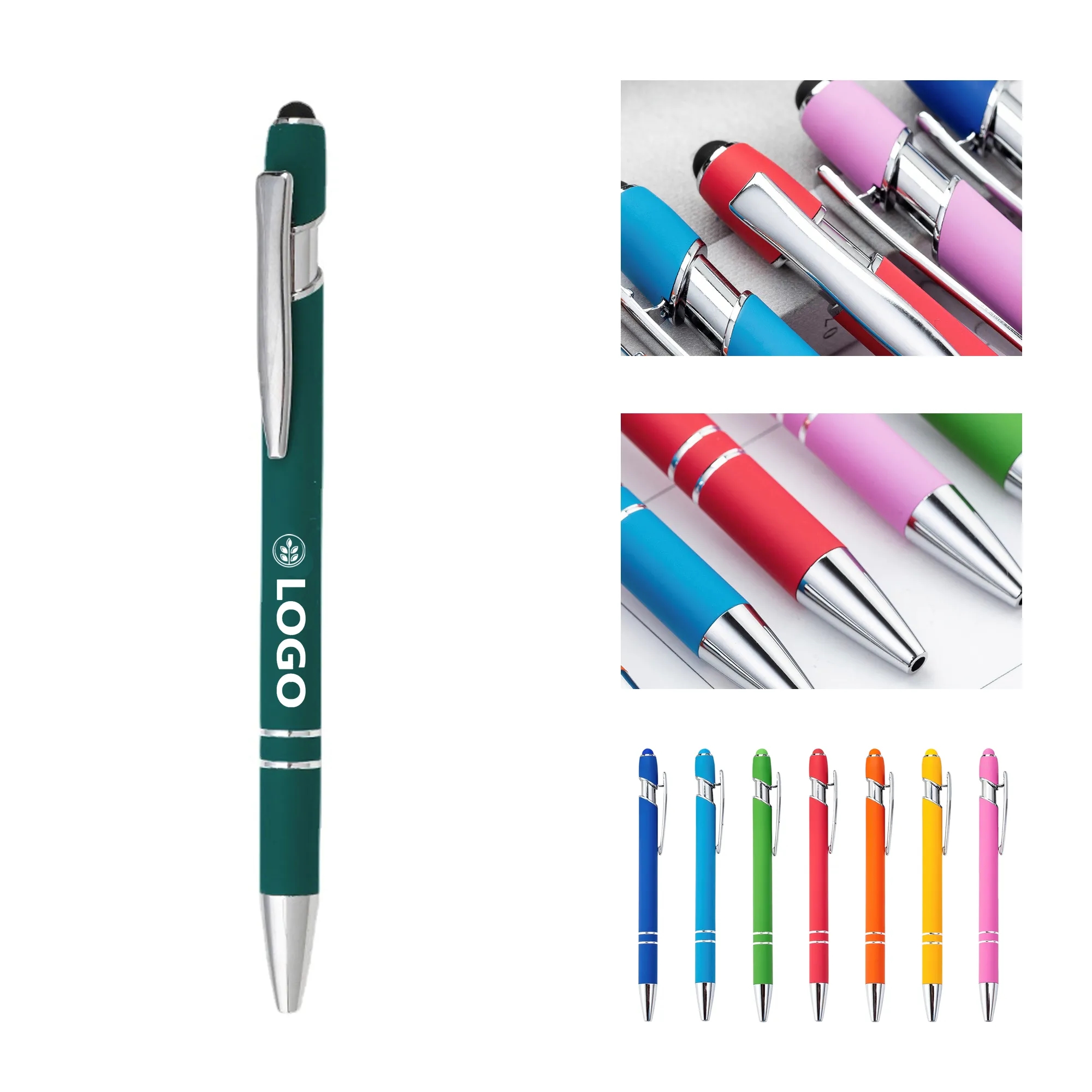 2-in-1 Stylus Retractable Ballpoint Pen