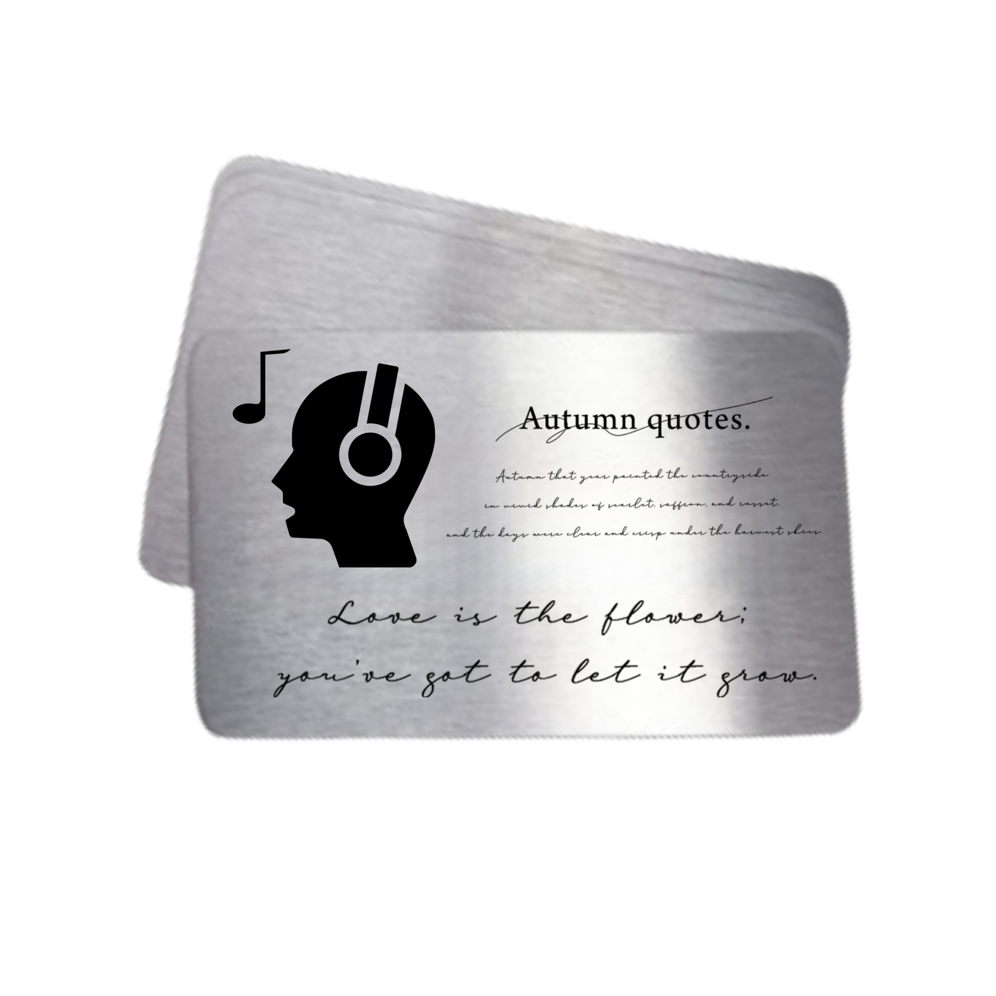 Metal ID Cards 1.97"??3.15" silver And Black 2