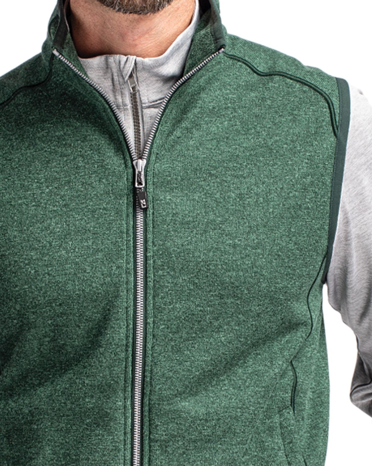 Cutter & Buck Mainsail Sweater-Knit Mens Full Zip Vest 25