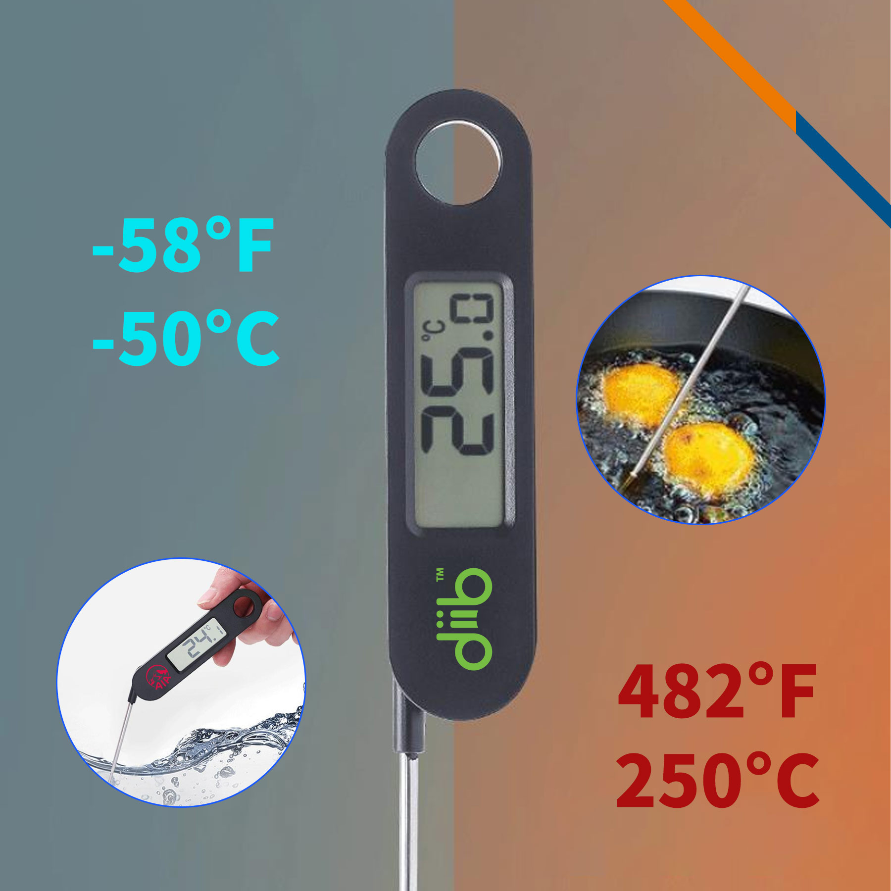 Amey Foldable Digital Food Thermometer 6