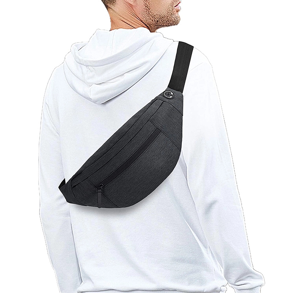Large Crossbody Fanny Pack with 4-Zipper Pockets 8