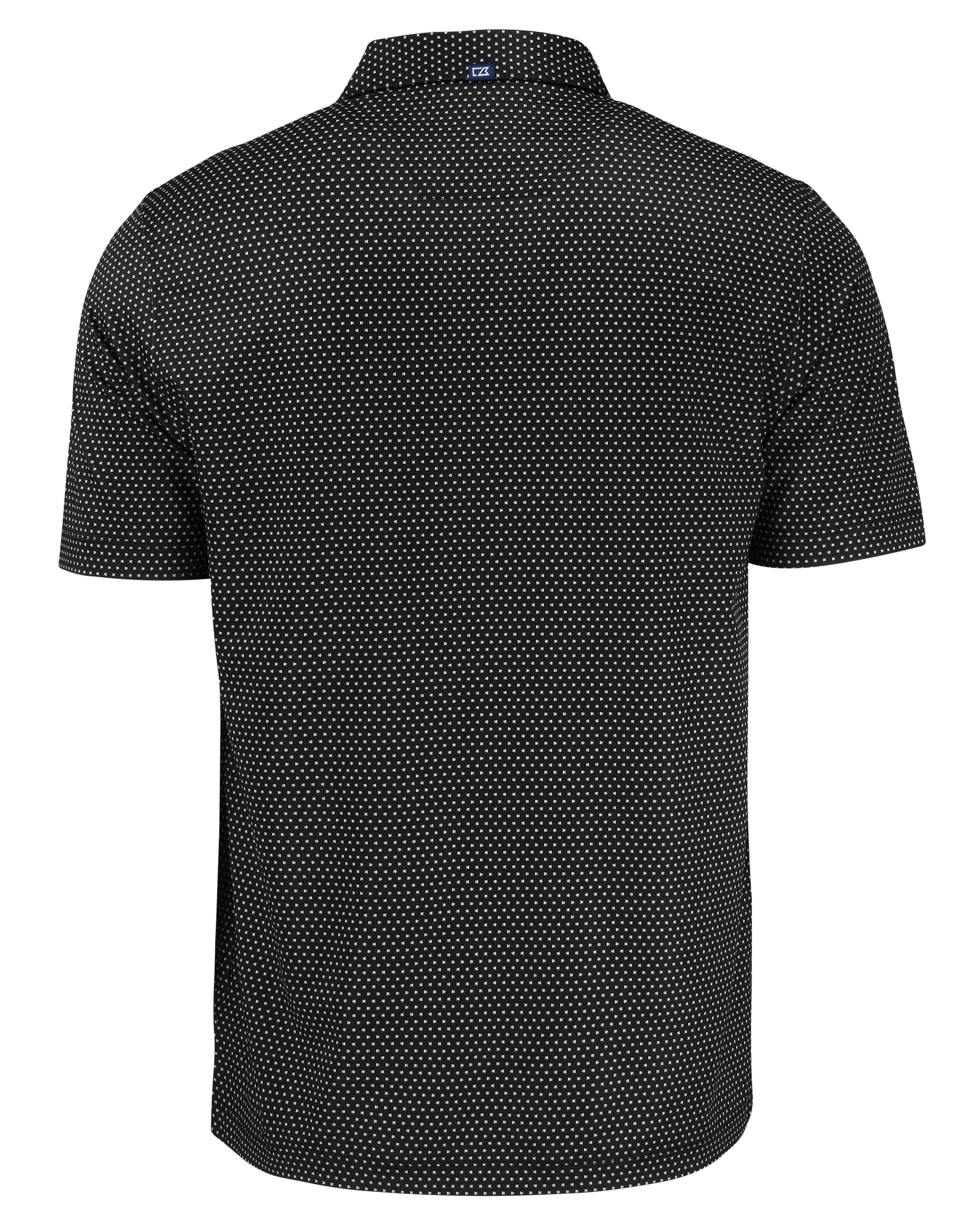 Pike Eco Shadow Check Print Recycled Mens Polo