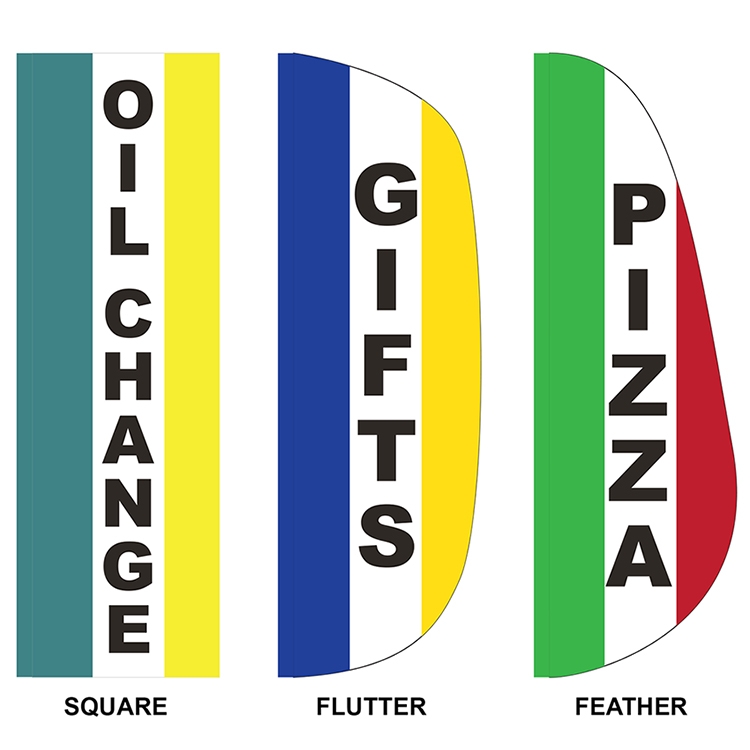 3' x 10' Custom Message Feather Flag 3