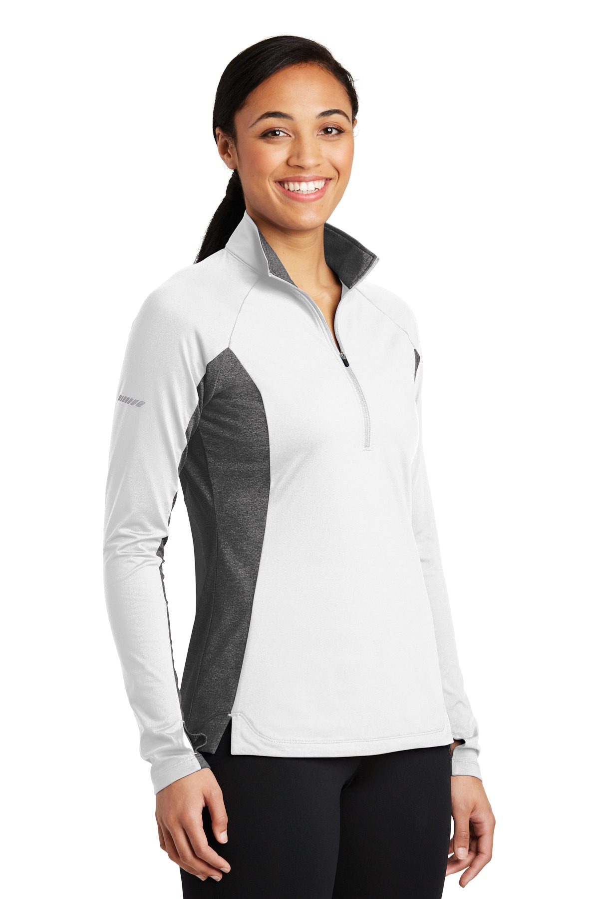 Sport-Tek Women's Sport-Wick Stretch Contrast 1/4-Zip Pullover. LST854 32