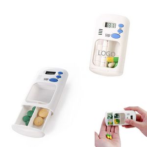 2 Compartment Medicine Pill Case With Alarm Reminder 1