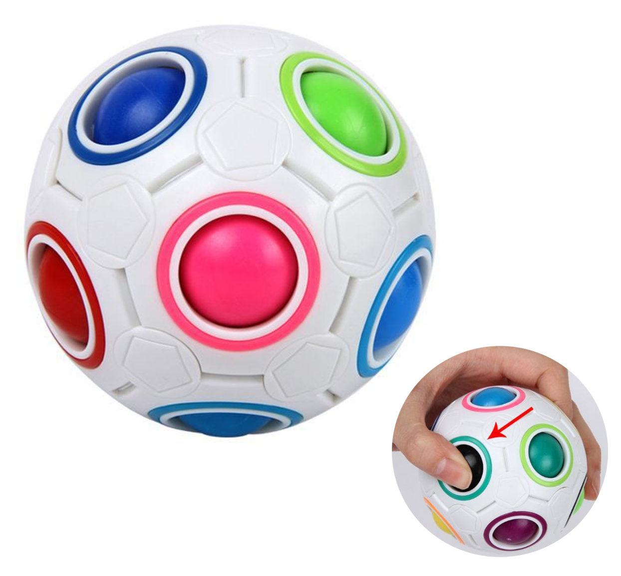 Press The Rainbow Ball Cube Toy 3