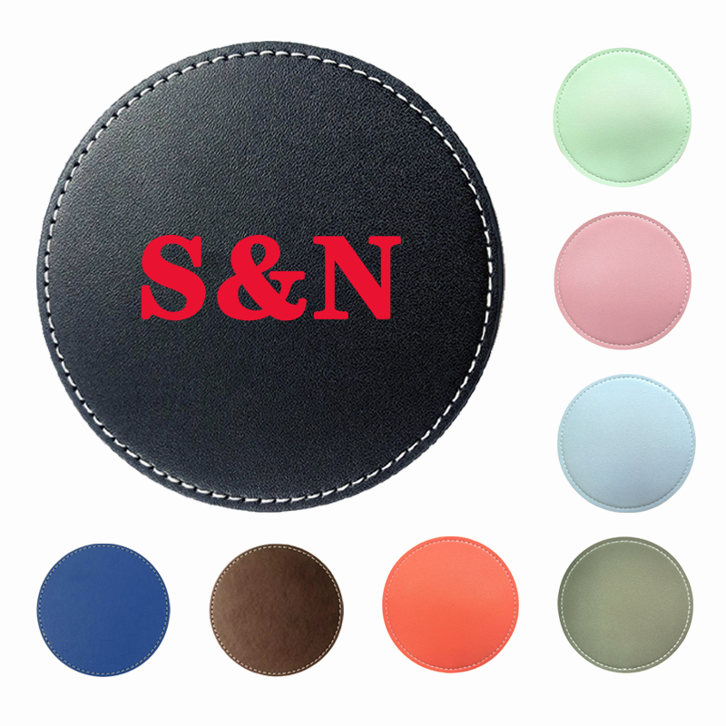 Round Leather Coasters 3