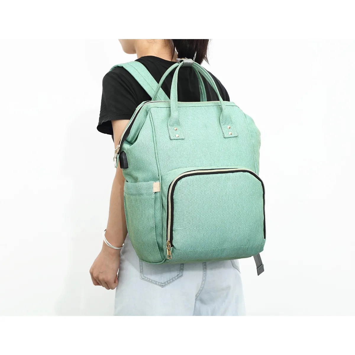 Customized Teacher Nurse Backpack Bags with USB Charging 1