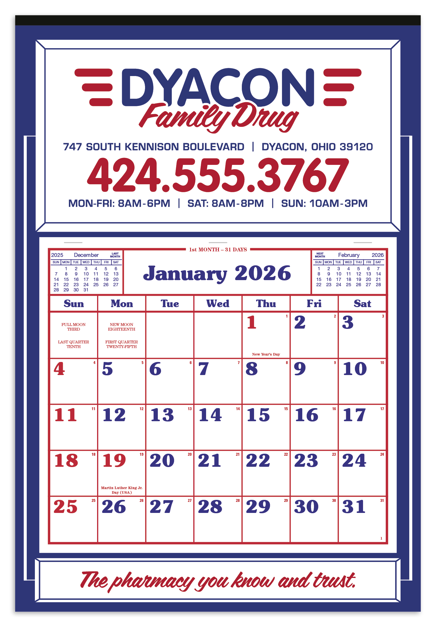 Skinner & Kennedy® Apron Calendar 5