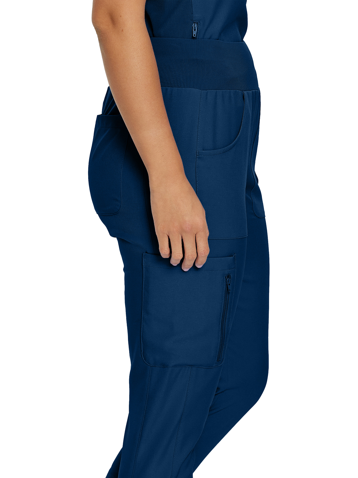 Landau - Forward - Women's Seven-Pocket Mid-Rise Rib-Knit Elastic Waist Jogger Pant 38
