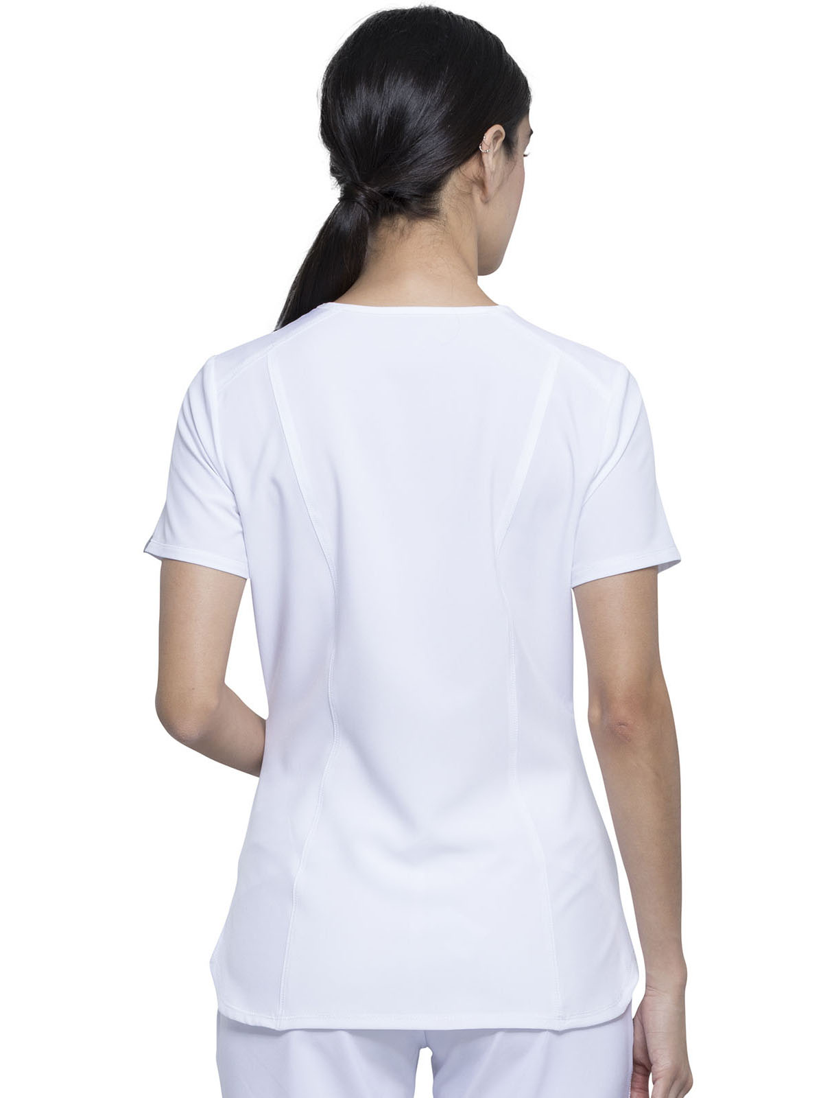Infinity - Women's 2 Pocket Princess Seams V-Neck Top 17