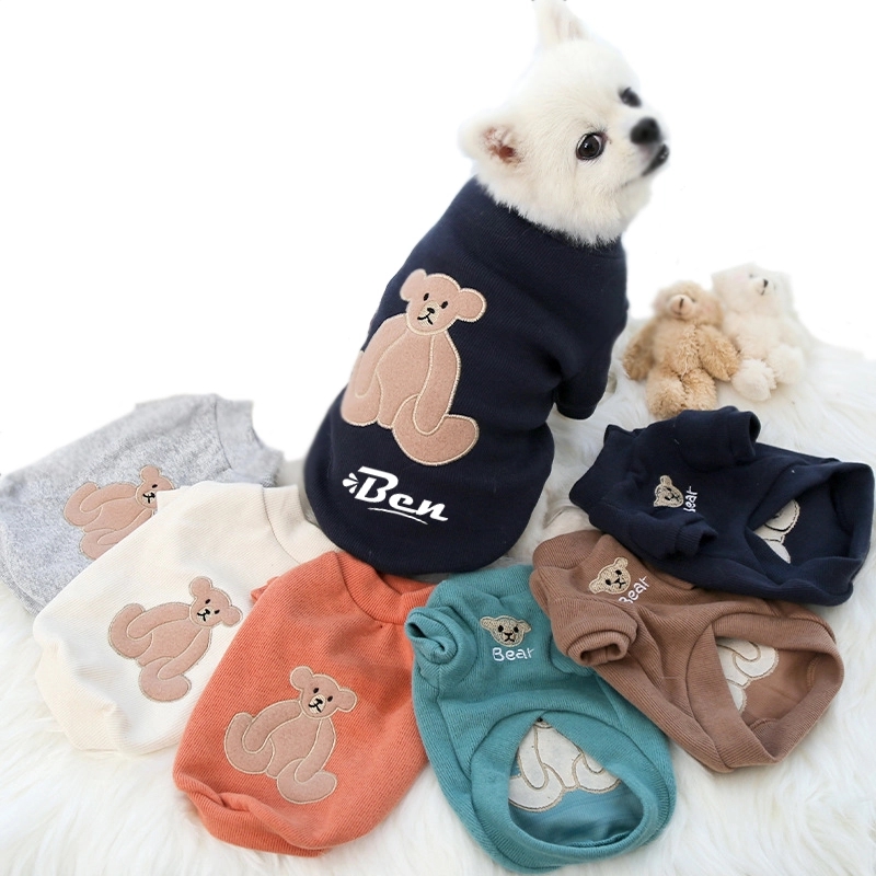 Letters Winter Pet Dog Hoodies Cotton Warm Clothes 1