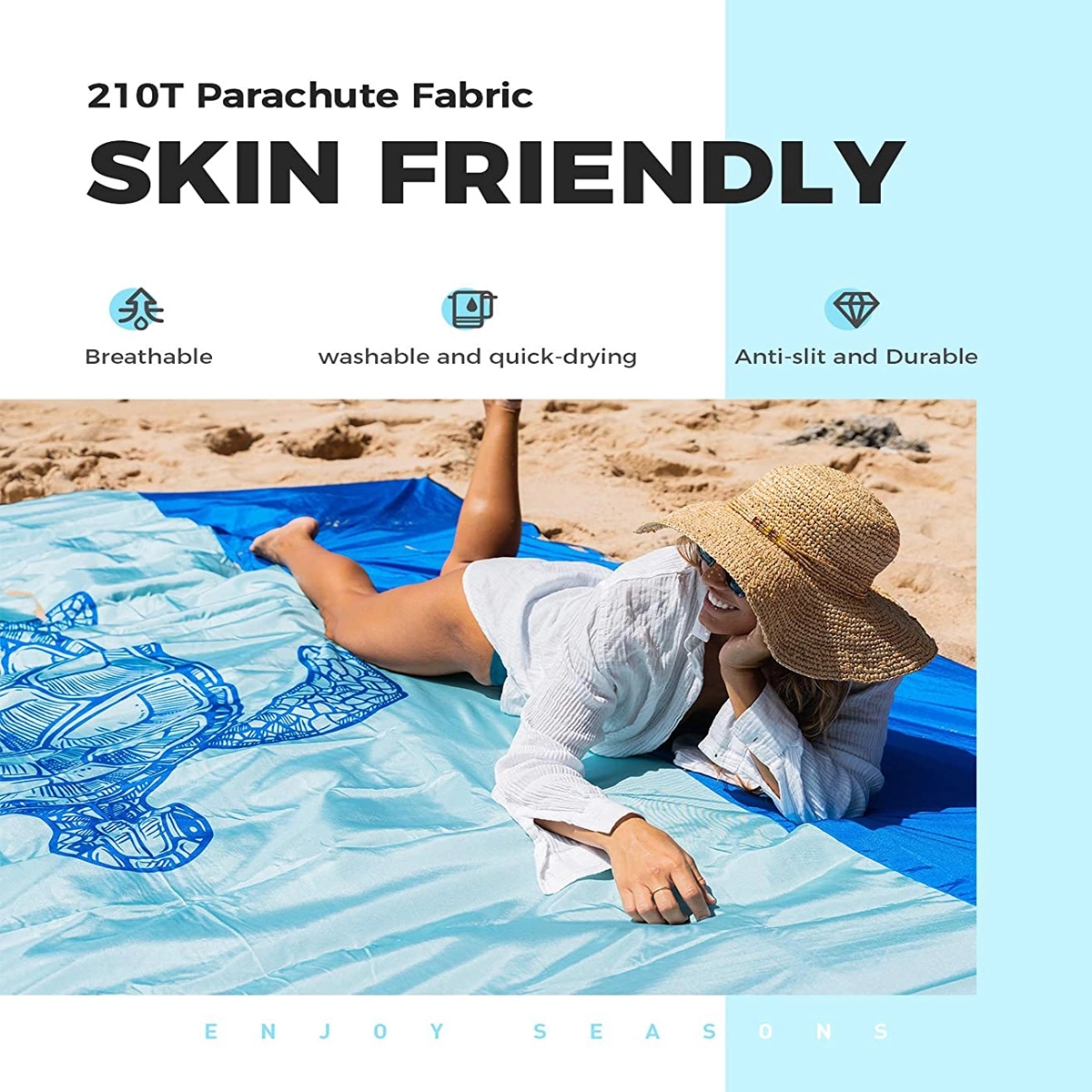 Sandproof Waterproof Beach Mat 1