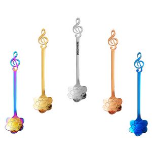 5.19 Inch Music Note Lotus Coffee Spoon 1