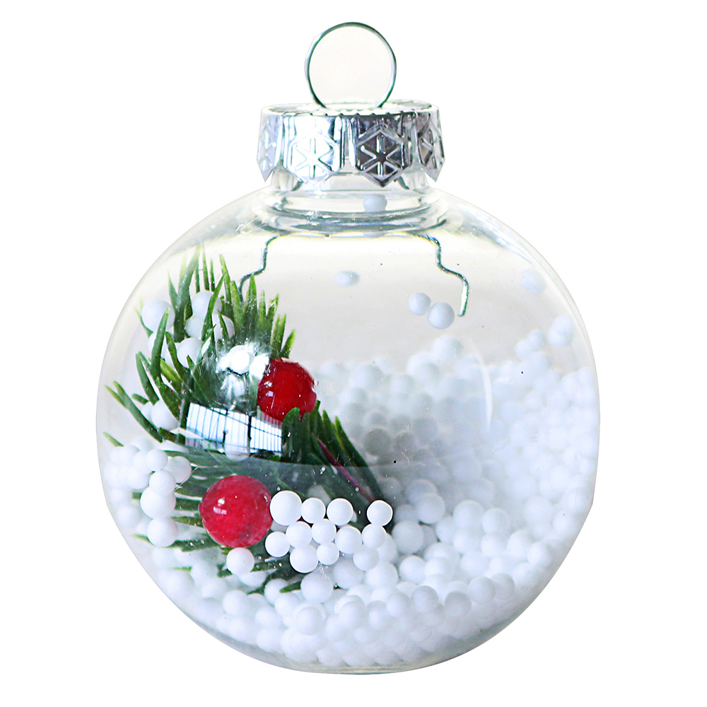 Christmas Tree 6pcs 6cm Transparent Decorative Ball Pendant 5
