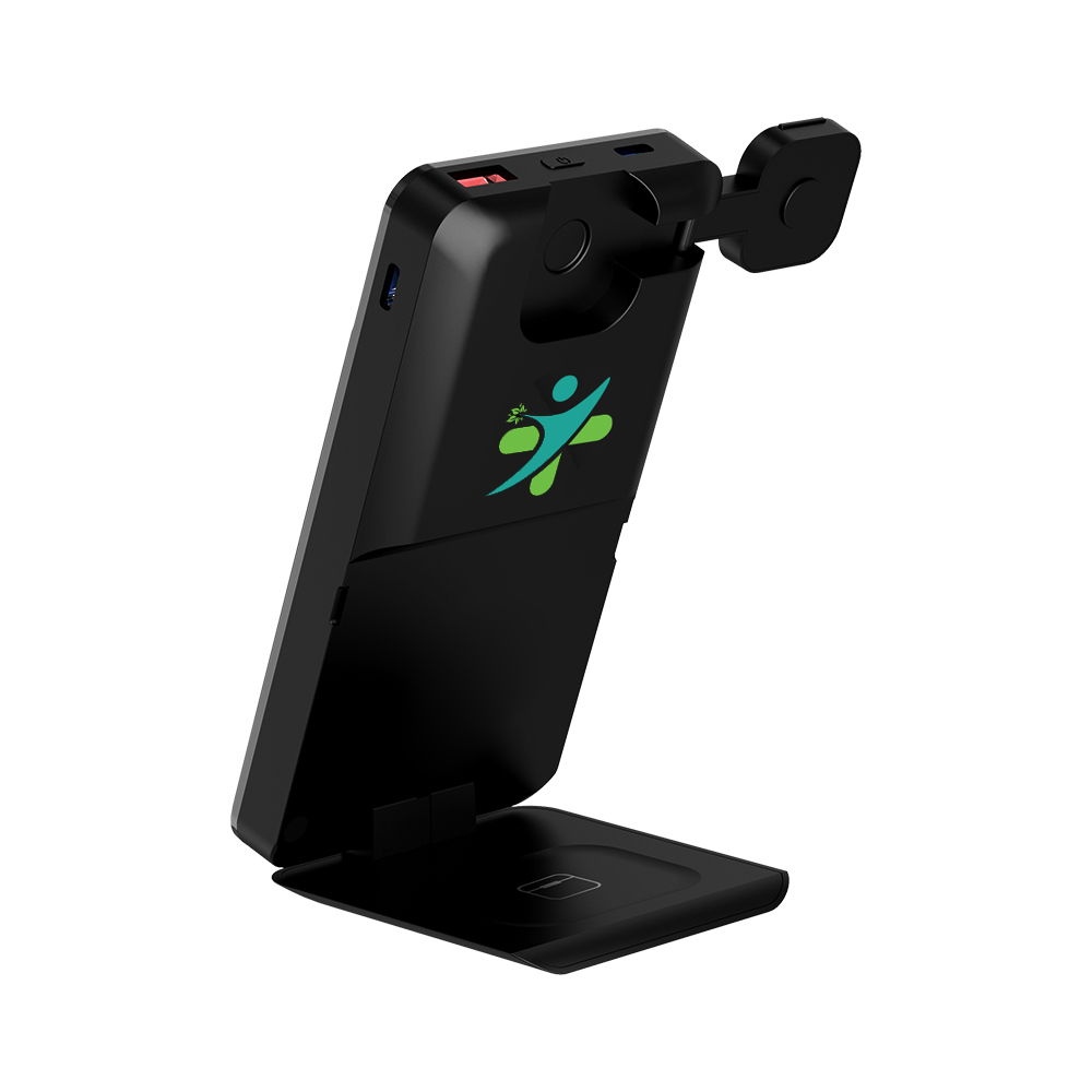 10,000mAh PD Powerbank Stand with Wireless Charging for Earbuds, Smartwatch, and Smartphones 11