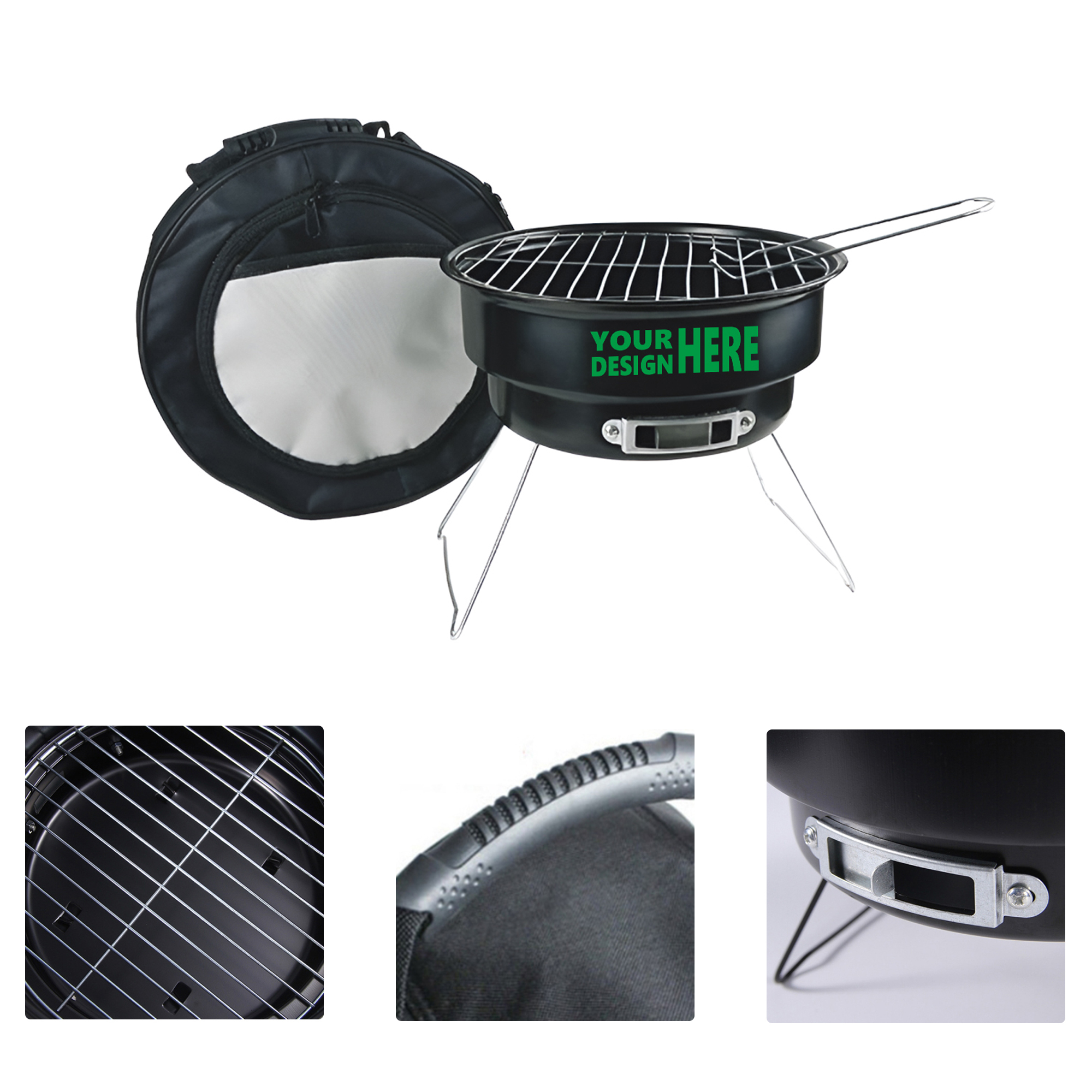 MOQ50 Personalized Mini Folding BBQ Grill For Outdoor Use 2