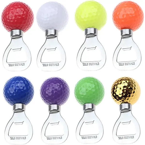 Colourful Golf Ball Shaped Beer Bottle Opener 4