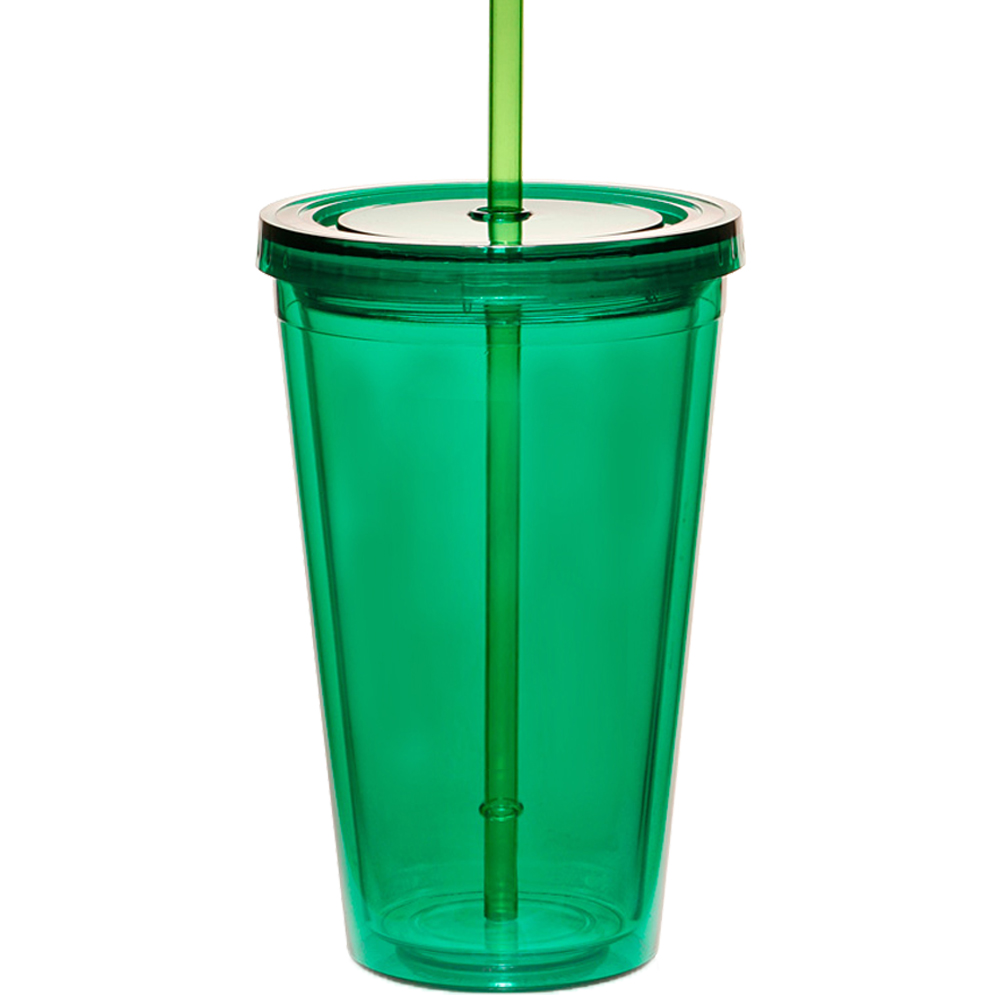 16 oz. Double Wall Acrylic Tumblers With Straws 31