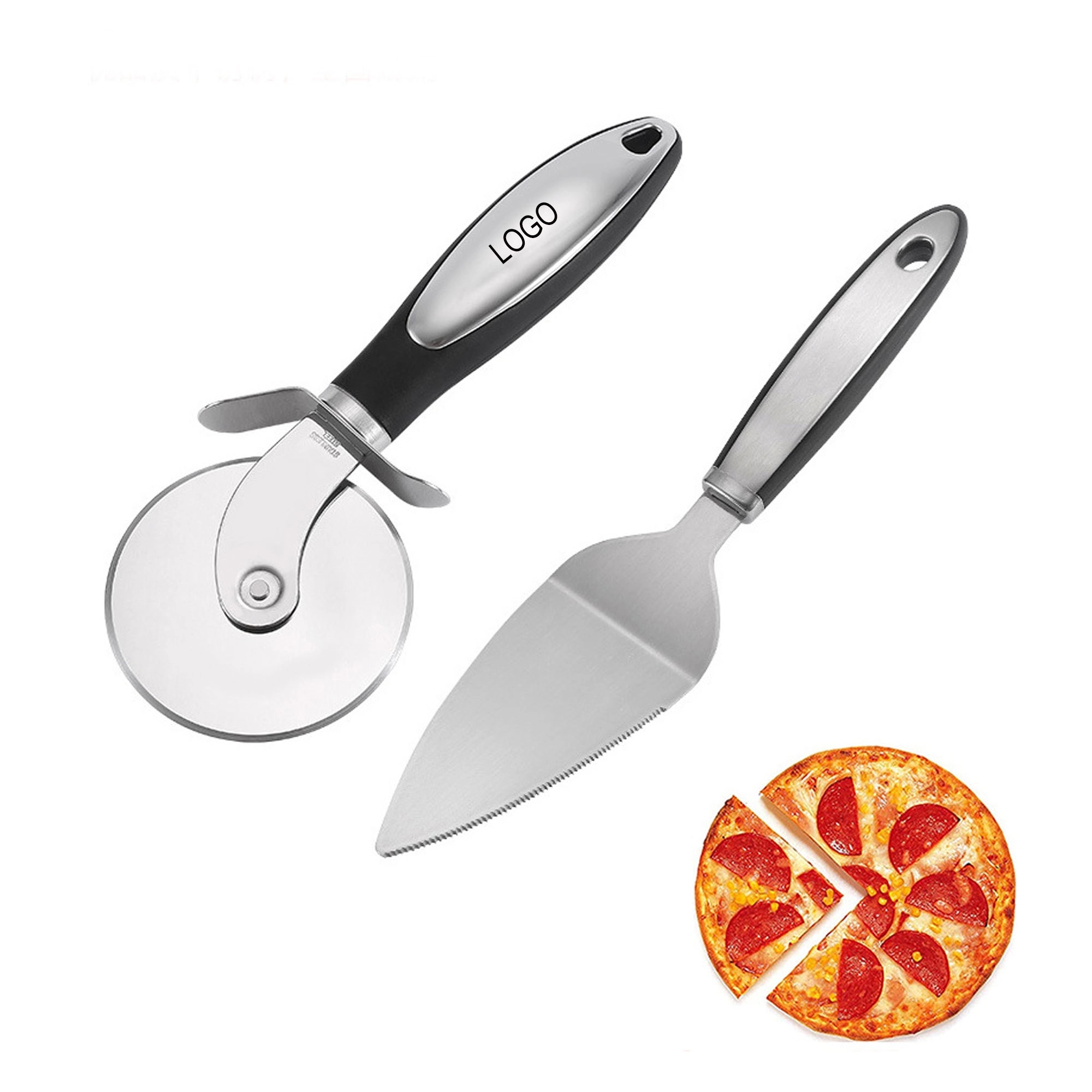 Pizza Cutter Wheel Pie Serve Set 4
