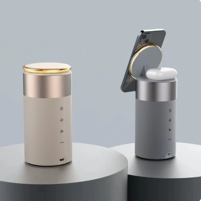 Bluetooth Speaker w/ Wireless Charger Night Light 2