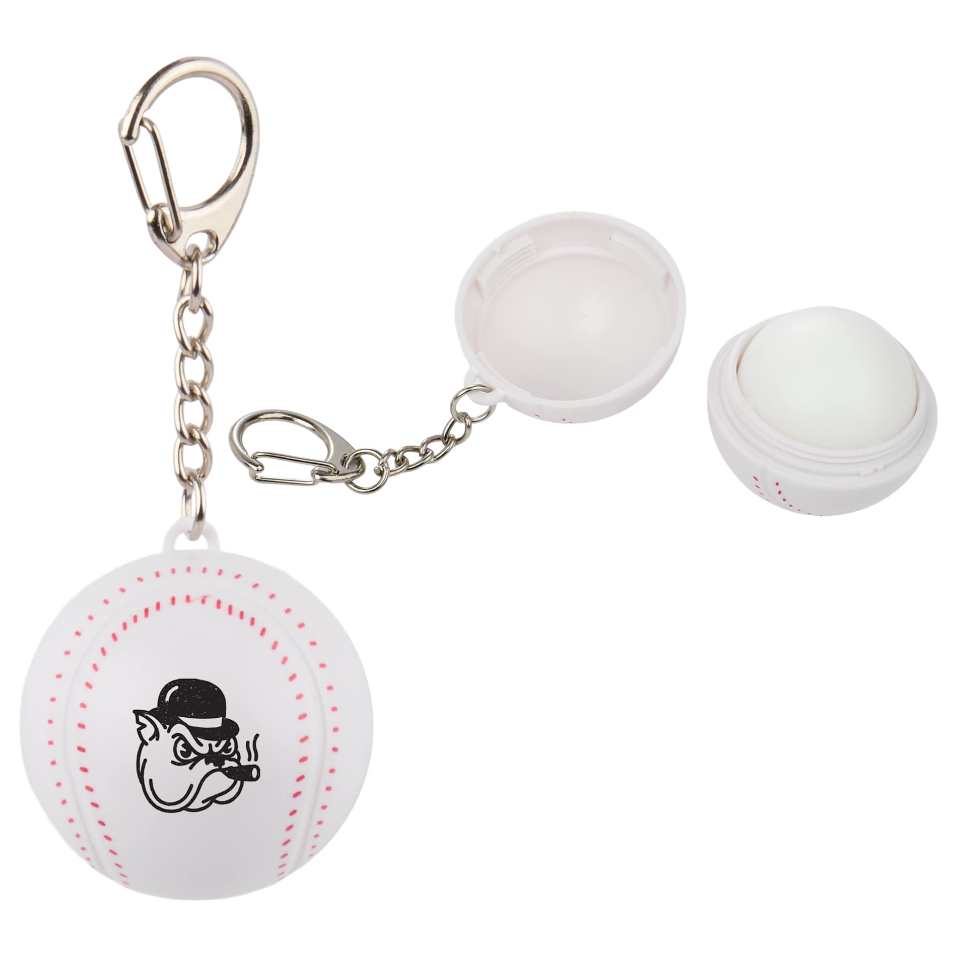 Baseball SPF15 Lip Balm Keychain