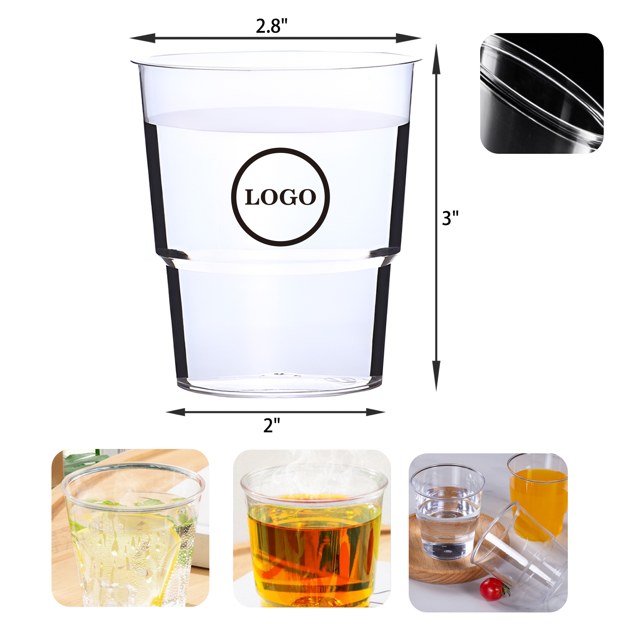 6 OZ Lightweight Disposable Plastic Cup 3