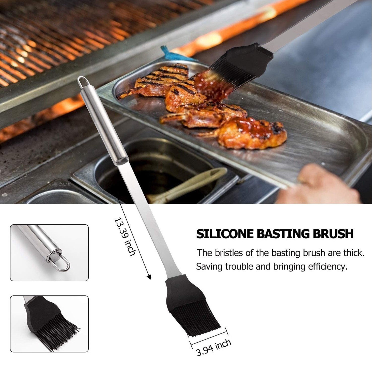 10Pcs Stainless Steel Grill Utensils Set 4